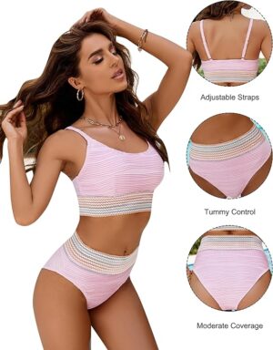 🌸Bikini tiro alto acanalado MOD:G921 - Imagen 5