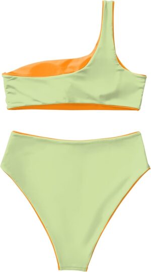 🌸Bikini tiro alto un hombro reversible  MOD:G957 - Imagen 5