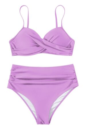 🌸Bikini tiro alto con control de abdomen criss cross MOD:G962 - Imagen 4