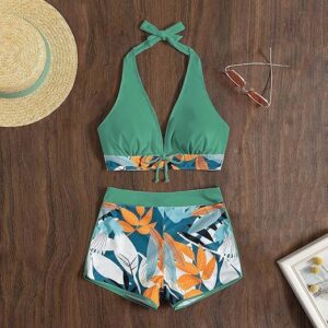 🌸Tankini Top short halter MOD:G968 - Imagen 2