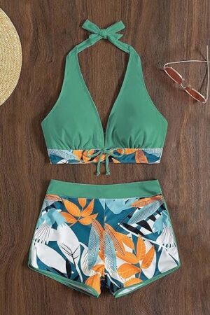 🌸Tankini Top short halter MOD:G968