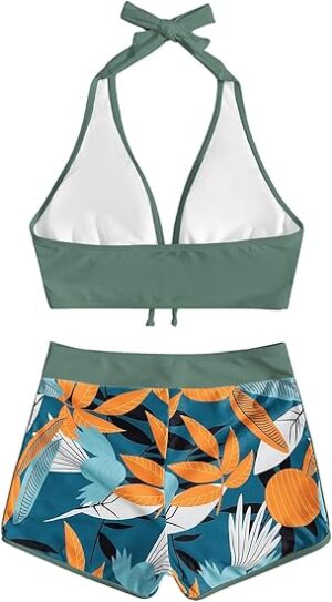 🌸Tankini Top short halter MOD:G968 - Imagen 3