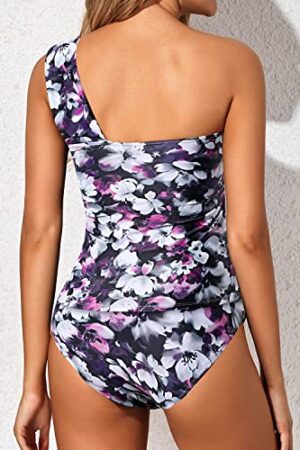 🌸Tankini bottom con control de abdomen un hombro MOD:G986