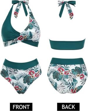 🌸Bikini tiro alto halter MOD:G993 - Imagen 4