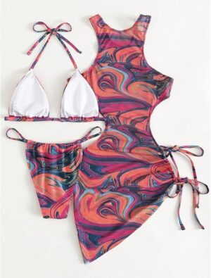 🌸Bikini 3 piezas halter MOD:G998 - Imagen 3