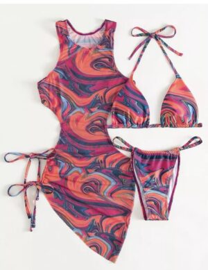 🌸Bikini 3 piezas halter MOD:G998 - Imagen 4