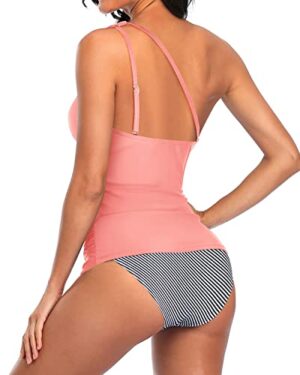 🌸Tankini bottom con control de abdomen un hombro MOD:D-G956 - Imagen 2