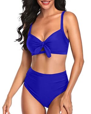 🌸Bikini tiro alto con control de abdomen anudado MOD:M963