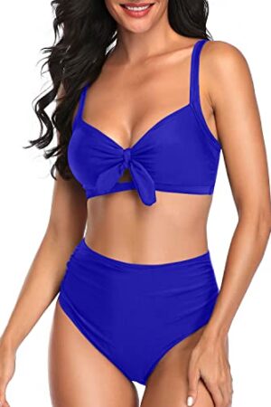 🌸Bikini tiro alto con control de abdomen anudado MOD:M963