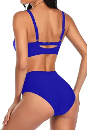 🌸Bikini tiro alto con control de abdomen anudado MOD:M963