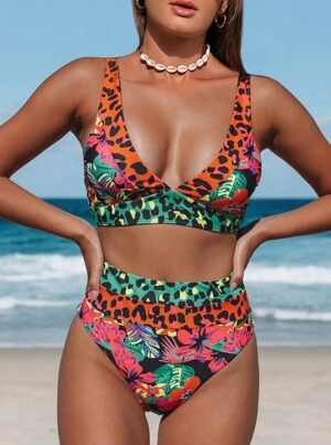 🌸Bikini tiro alto animal print MOD:G1091 - Imagen 3