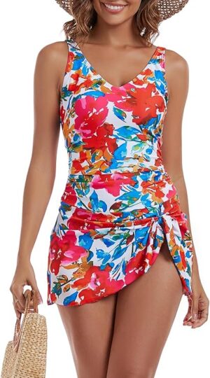 🌸Swimdress monokini bottom con control de abdomen MOD:G1096 - Imagen 5