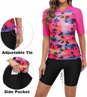 🌸Tankini Short manga corta UPF 50+ MOD:G1098 - Imagen 3