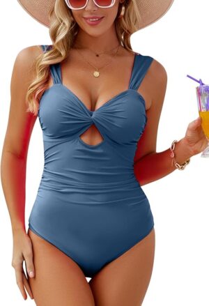 🌸Monokini con control de abdomen ahuecado central MOD:G1099 - Imagen 5