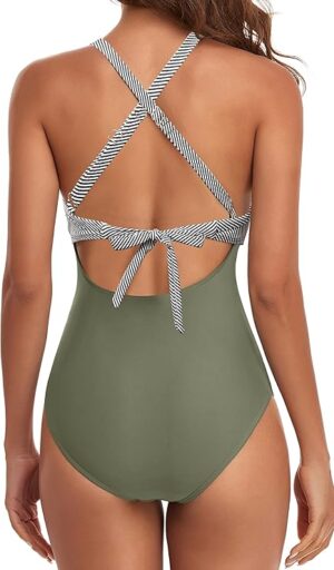 🌸Monokini con control de abdomen ahuecado central MOD:M1019 - Imagen 2